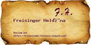 Freisinger Heléna névjegykártya